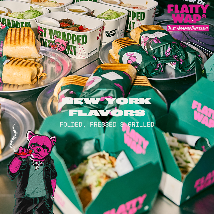 Flatty Wap — New York flavours, folded, pressed and grilled